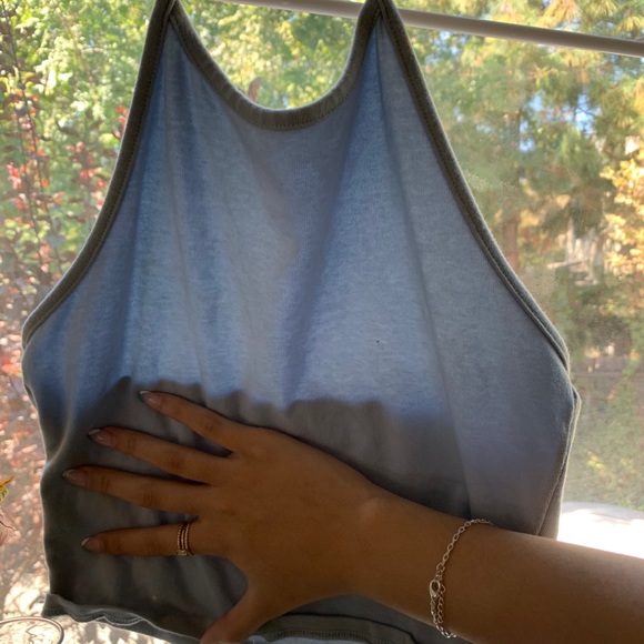 Brandy Melville light blue halter top - Picture 2 of 4